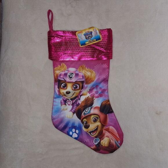 Assortment Kids Christmas Stocking Faux Sequins 16” Long NWT - Picture 8 of 11